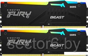 Оперативная память Kingston FURY Beast RGB 2x8ГБ DDR5 4800 МГц KF548C38BBAK2-16