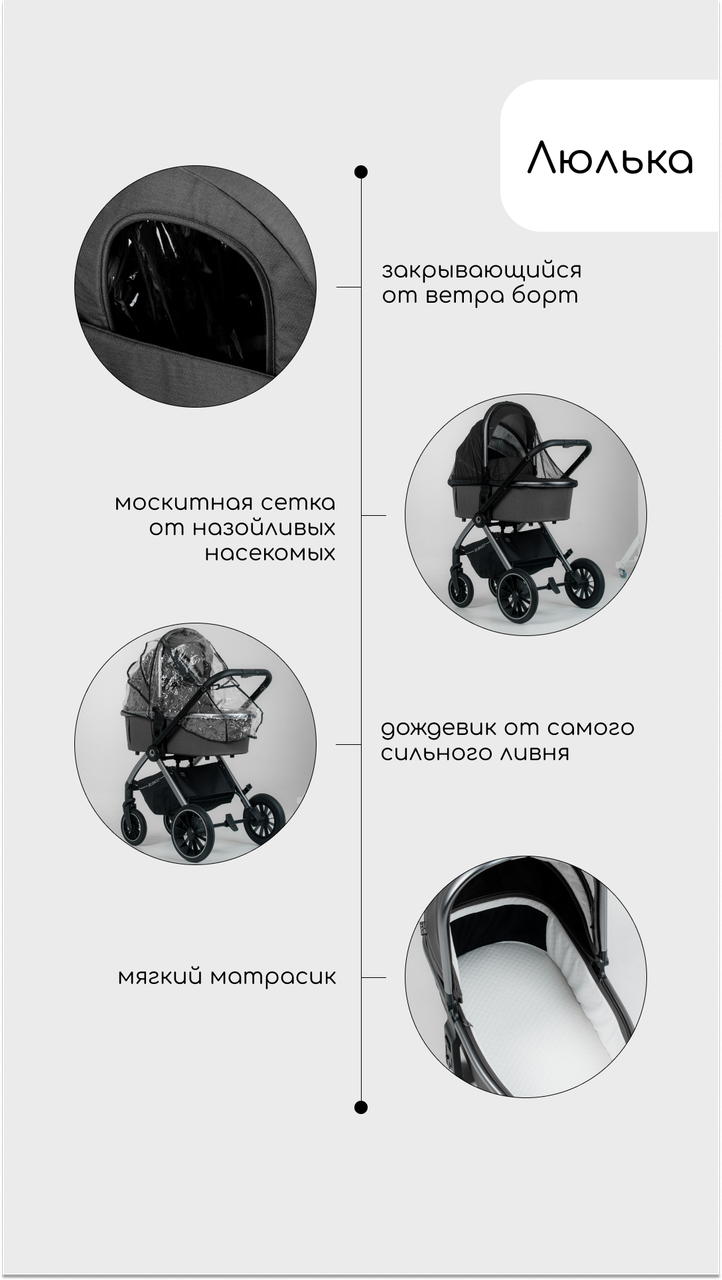 Детская модульная коляска BubaGO Bloom 2 в 1 - фото 3 - id-p221681337