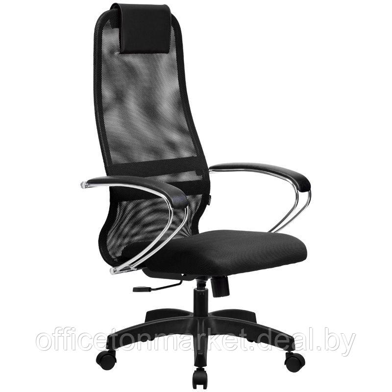 Кресло для руководителя Метта "BK-8 PL", ткань-сетка, металл, черный - фото 1 - id-p221681420