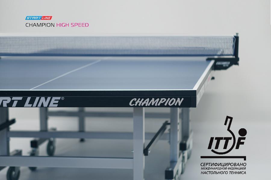 Стол теннисный Start Line Champion HIGH SPEED (Синий) - фото 6 - id-p221681352