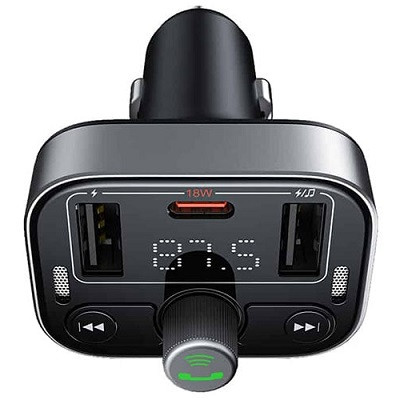 Автомобильное зарядное устройство Baseus S-09 Pro Series Car FM Transmitter (C10762200113-00) черный - фото 4 - id-p221682644