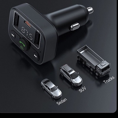 Автомобильное зарядное устройство Baseus S-09 Pro Series Car FM Transmitter (C10762200113-00) черный - фото 7 - id-p221682644
