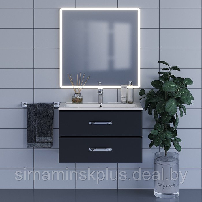 Зеркало для ванной Uperwood Foster 80х80 см, с led-подстветкой - фото 2 - id-p221682669