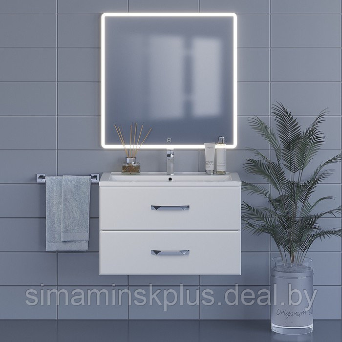 Зеркало для ванной Uperwood Foster 80х80 см, с led-подстветкой - фото 4 - id-p221682669