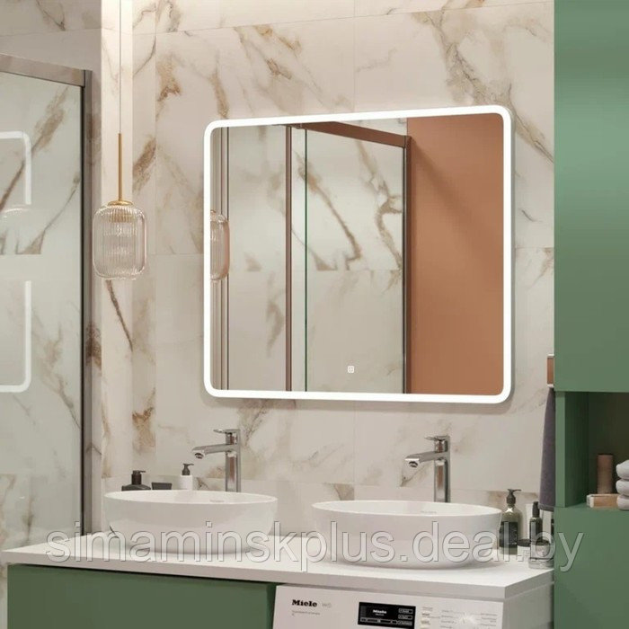 Зеркало для ванной Uperwood Foster 90х80 см, с led-подстветкой - фото 1 - id-p221682670
