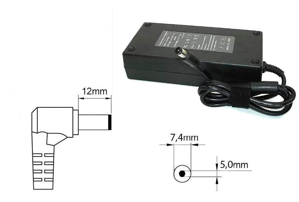 Зарядка (блок питания) для ноутбука Asus ADP-230EB/T, 230W, штекер 7.4x5.0 мм