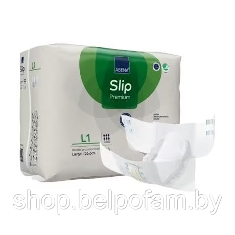 Подгузники для взрослых Abena Slip Premium L1 (100-150 см), уп.26 шт, Дания - фото 1 - id-p221682685