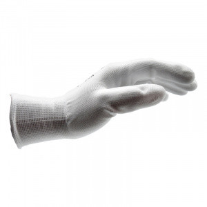 Перчатки защитные трикотажные, покрыты полиуретаном, White PU, р.10 - фото 1 - id-p221682820