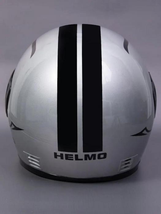 Шлем для мотоцикла мужской мотошлем мото защитный интеграл взрослый мотоциклетный закрытый серебристый 58-60 - фото 4 - id-p221592938