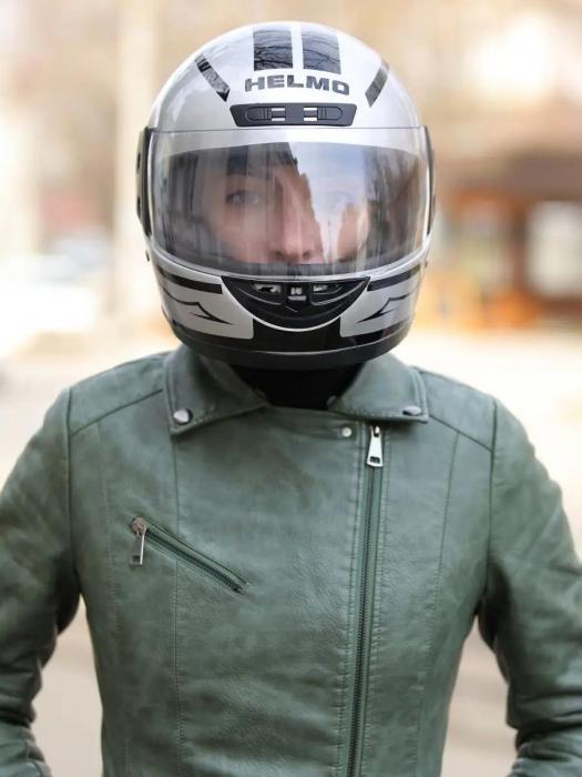Шлем для мотоцикла мужской мотошлем мото защитный интеграл взрослый мотоциклетный закрытый серебристый 58-60 - фото 9 - id-p221592938