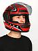 Шлем для мотоцикла мужской мотошлем мото защитный интеграл взрослый мотоциклетный закрытый красный 55-57, фото 7