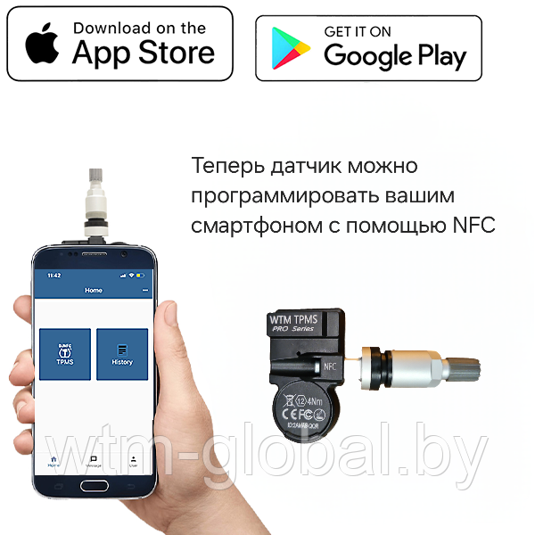 Датчики давления шин NFC TPMS Pro Series - фото 1 - id-p220959509