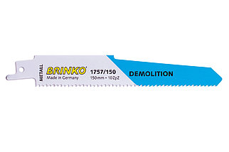 1757/300 Полотно для сабельной пилы по металлу, DEMOLITION 300 мм (Brinko)