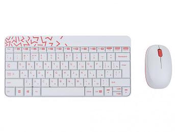 Беспроводная клавиатура и мышь Logitech Wireless Combo MK240 Nano White-Red 920-008212