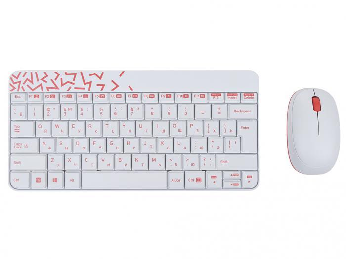 Беспроводная клавиатура и мышь Logitech Wireless Combo MK240 Nano White-Red 920-008212 - фото 1 - id-p221524031
