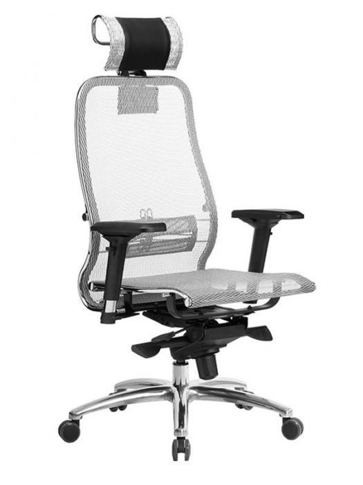 Компьютерное кресло стул руководителя для компьютера Метта Samurai S-3.04 серое сетка - фото 1 - id-p221524258