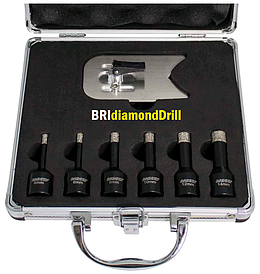 1381-6 Набор алмазных сверл BRIdiamondDrill 6-14 мм, 7 предметов, для болгарки (Brinko)