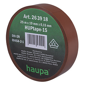 263918 Изолента ПВХ, 19 мм x 25 м, цвет коричневый (Haupa)