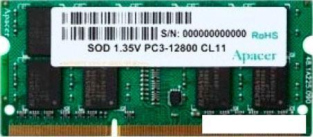 Оперативная память Apacer 4GB DDR3 SO-DIMM PC3-12800 (DV.04G2K.KAM), фото 2