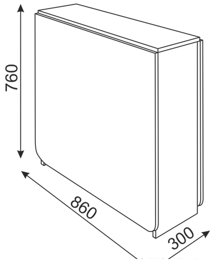 Стол-книга Rinner прямой (дуб млечный) - фото 3 - id-p221560351