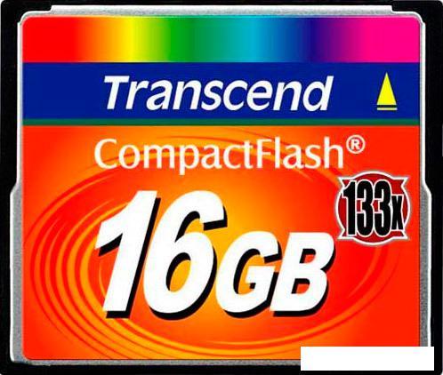 Карта памяти Transcend 133x CompactFlash 16 Гб (TS16GCF133) - фото 1 - id-p220533325