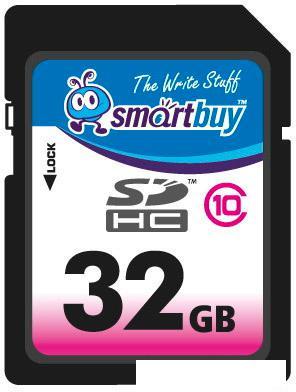 Карта памяти Smart Buy SDHC (Class 10) 32Gb (SB32GBSDHCCL10)