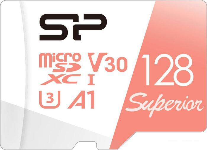 Карта памяти Silicon-Power Superior A1 microSDXC 128GB SP128GBSTXDV3V20 - фото 1 - id-p221153325