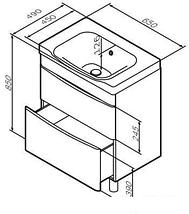 AM.PM Тумба под умывальник Like 65 M80FSX0652WG32 (белый), фото 2