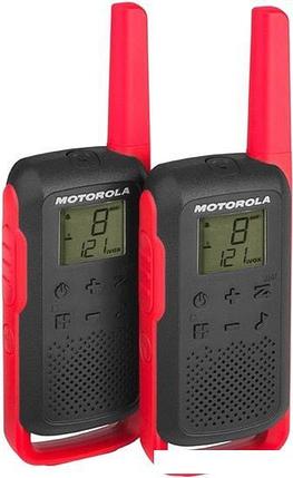 Портативная радиостанция Motorola T62 Walkie-talkie (черный/красный), фото 2