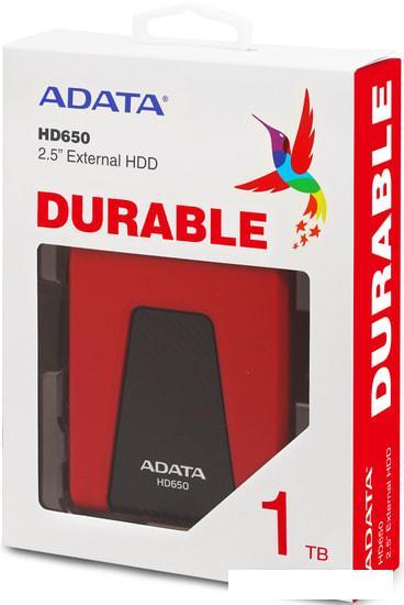 Внешний жесткий диск A-Data DashDrive Durable HD650 AHD650-1TU31-CRD 1TB (красный) - фото 4 - id-p221675183