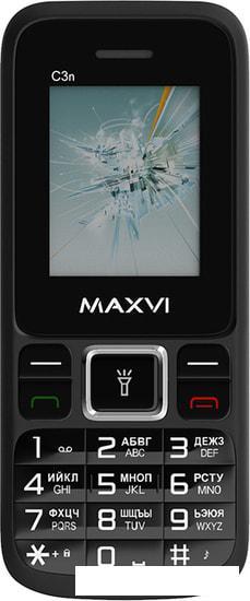 Мобильный телефон Maxvi C3n (черный) - фото 2 - id-p221152638
