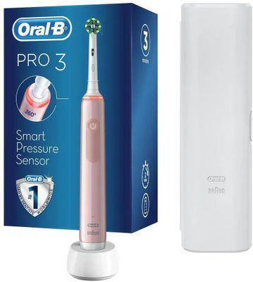 Электрическая зубная щетка Oral-B Pro 3/D505.513.3X насадки для щётки: 1шт, цвет:розовый - фото 2 - id-p220956790