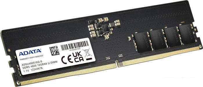 Оперативная память ADATA 8ГБ DDR5 4800 МГц AD5U48008G-B, фото 2