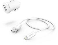 Комплект зарядного устройства HAMA H-183266, USB, 8-pin Lightning (Apple), 2.4A, белый [00183266]