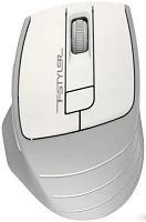 Мышь A4TECH Fstyler FG30S, оптическая, беспроводная, USB, белый и серый [fg30s white]