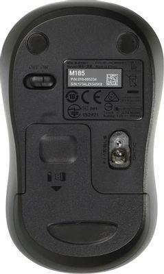 Мышь Logitech M185, оптическая, беспроводная, USB, черный и серый [910-002252] - фото 3 - id-p221319934