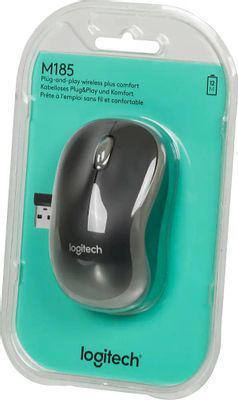 Мышь Logitech M185, оптическая, беспроводная, USB, черный и серый [910-002252] - фото 9 - id-p221319934