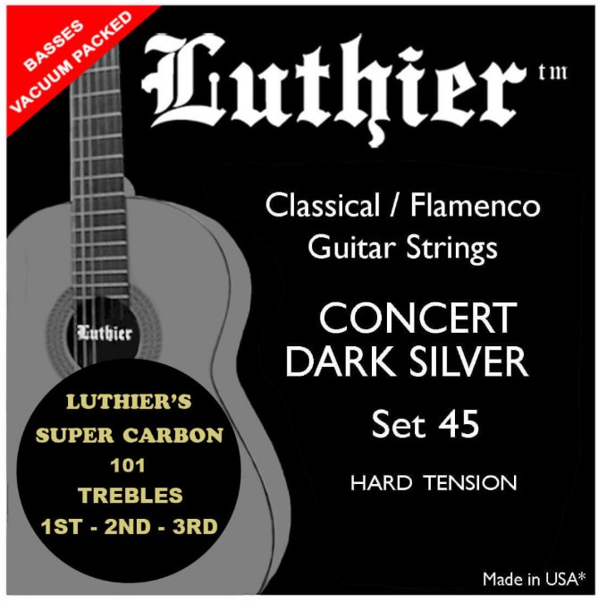 Luthier LU-45SC Комплект струн для классической гитары, сильное натяжение, карбон