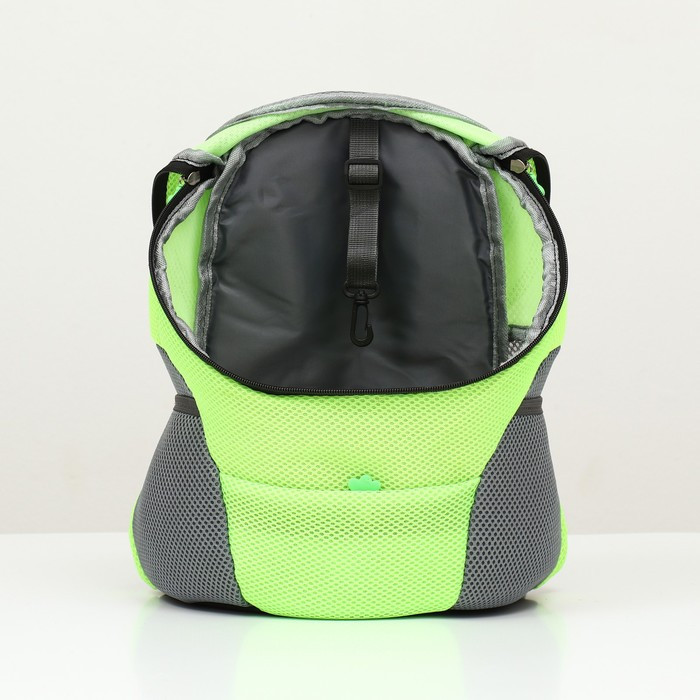 Рюкзак-переноска для животных, максимальный вес 10 кг, 30 х 16 х 34 см, зелёный - фото 5 - id-p221690359