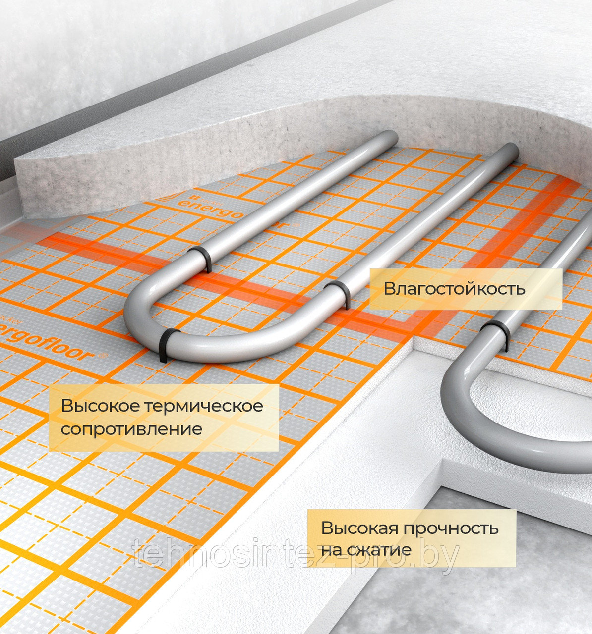 Плита ENERGOFLOOR 20/1-0,8 DEO-dm, толщиной 20 мм, 0,8х1,0 м - фото 2 - id-p221690363