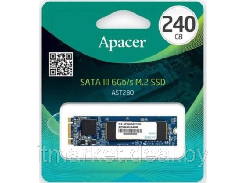 Жесткий диск SSD 240Gb Apacer AST280 (AP240GAST280-1) (SATA-6Gb/s, M.2, 520/495Mb/s) - фото 3 - id-p221689001