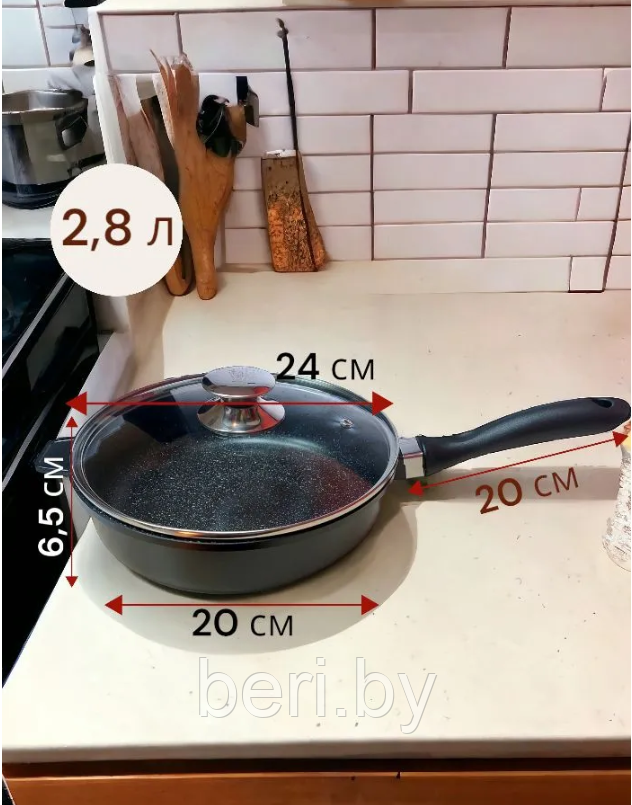Набор кастрюль со сковородой, Bohmann, BH-6018MRB - фото 5 - id-p221691390