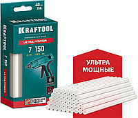 06837-40 KRAFTOOL Ultra Power ультрамощные прозрачные клеевые стержни, d 7 x 150 мм (7-8 мм) 40 шт. 250 г.