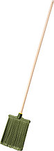39224-1 Плоская пластиковая метла на деревянном черенке СИБИН, 320х255мм, распушенная гибкая, полипропилен,