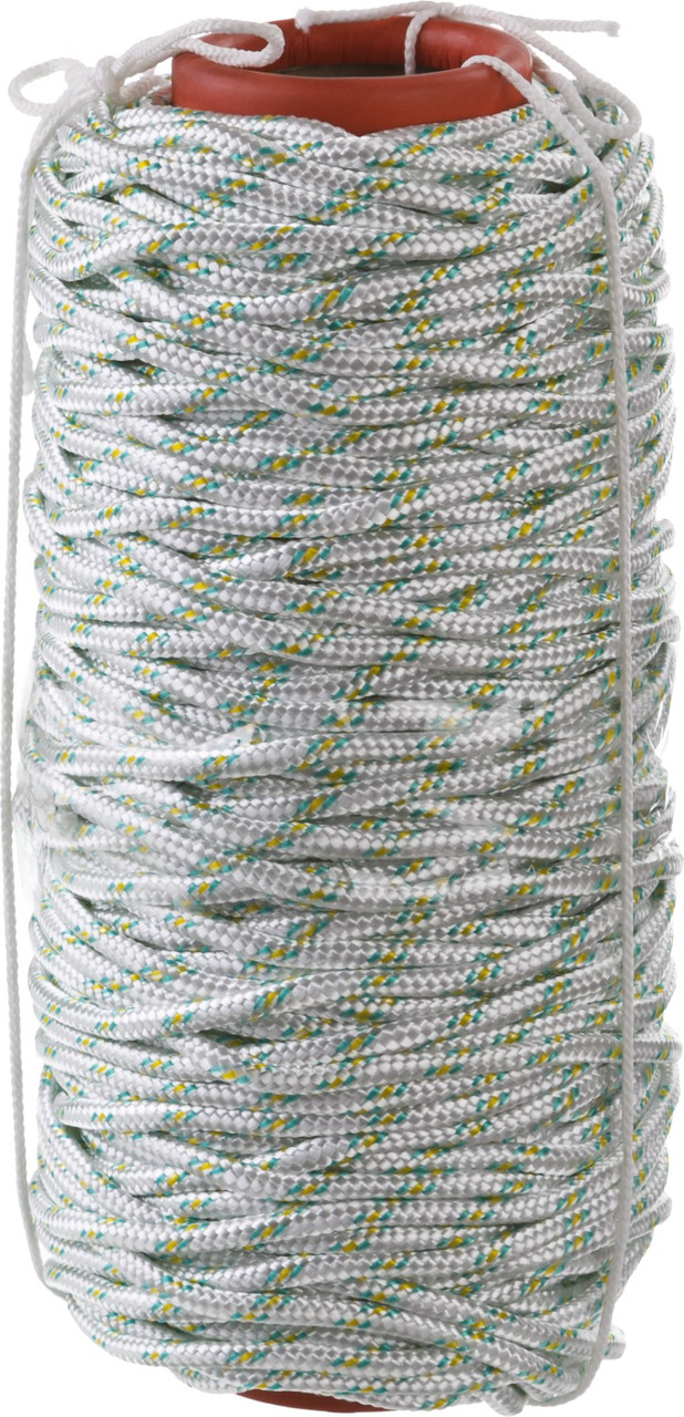 50220-06 Фал плетёный капроновый СИБИН 16-прядный с капроновым сердечником, диаметр 6 мм, бухта 100 м, 650 кгс - фото 1 - id-p221695236
