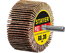 36608-060 Круг шлифовальный STAYER лепестковый, на шпильке, P60, 60х30 мм