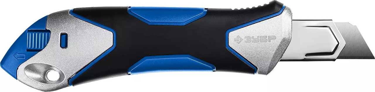 09178_z01 Металлический обрезиненный нож с винтовым фиксатором Титан-В, сегмент. лезвия 18 мм, ЗУБР - фото 4 - id-p221704238