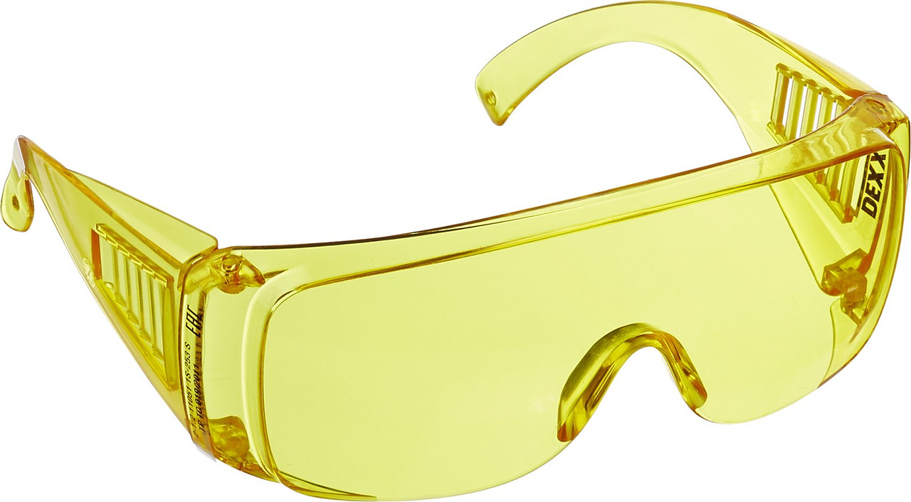 11051_z02 DEXX Желтые, очки защитные открытого типа, с боковой вентиляцией - фото 1 - id-p221695339