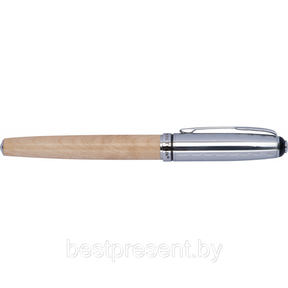 Набор "1253213" бежевый/серебристый: ручка шариковая автоматическая и роллер - фото 8 - id-p221705153