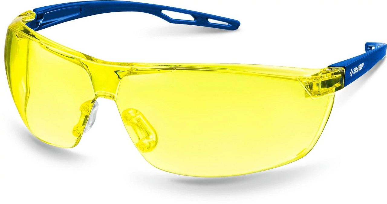 110486 Защитные жёлтые очки ЗУБР БОЛИД сферические линзы устойчивые к запотеванию, открытого типа - фото 1 - id-p221695355